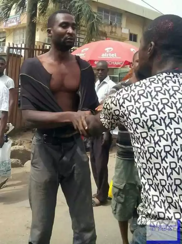 Photos: Passenger Beats Conductor To Stupor In Ikeja, Lagos